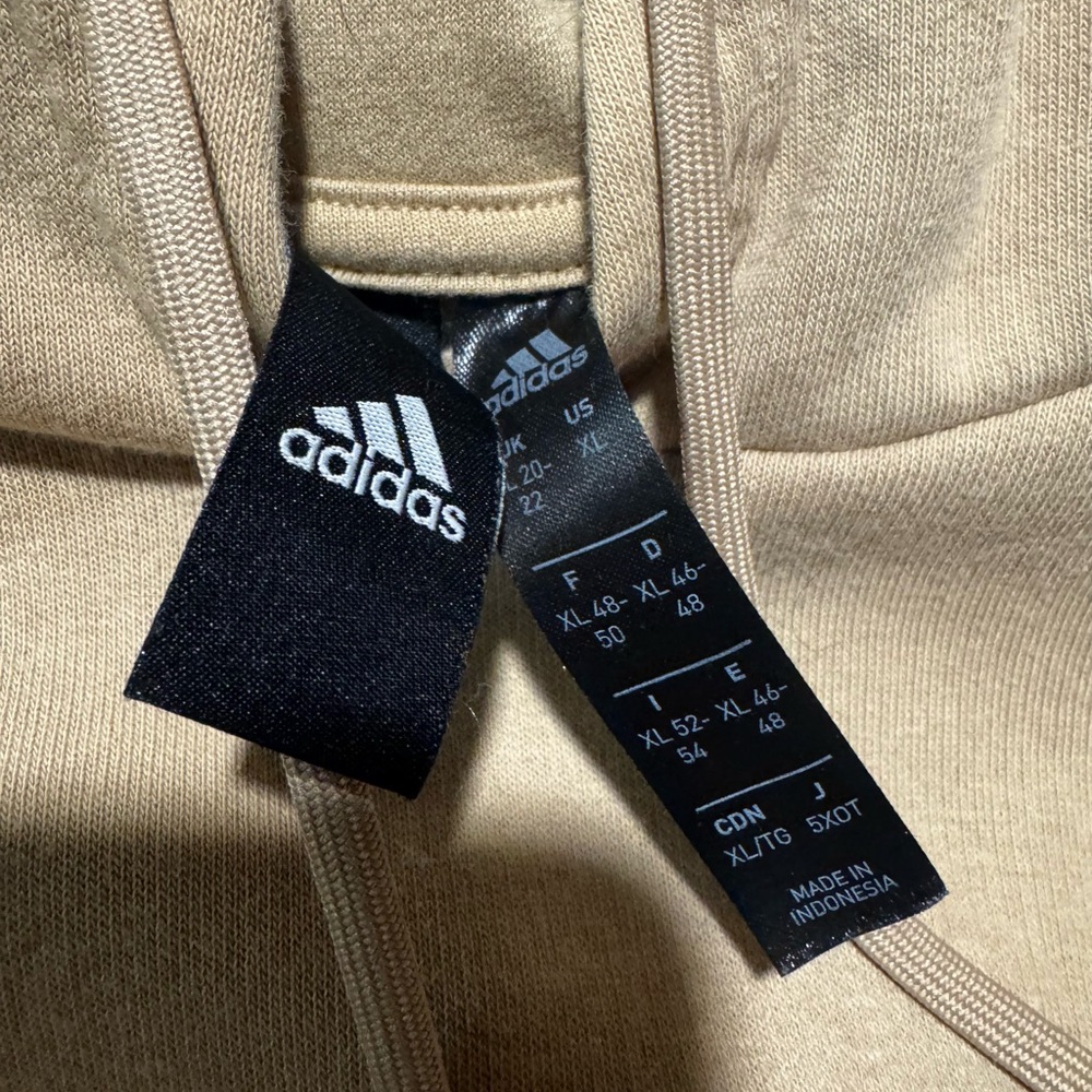 Women Oversized Adidas Tan Hoodie - Picture 4 of 4